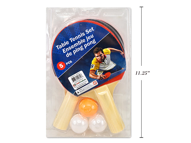 Table Tennis Racquets Set 5 Pack