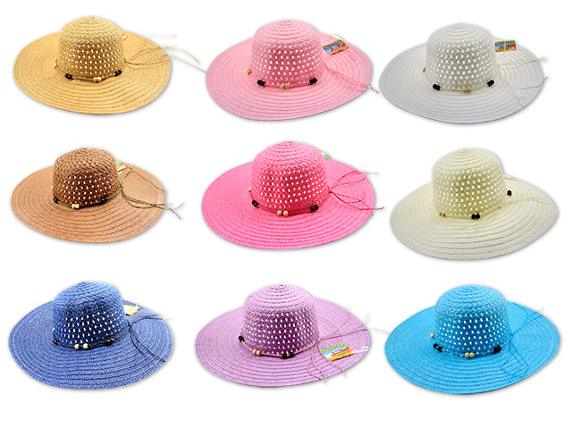 Wide Brim Ladies Rattan Hat