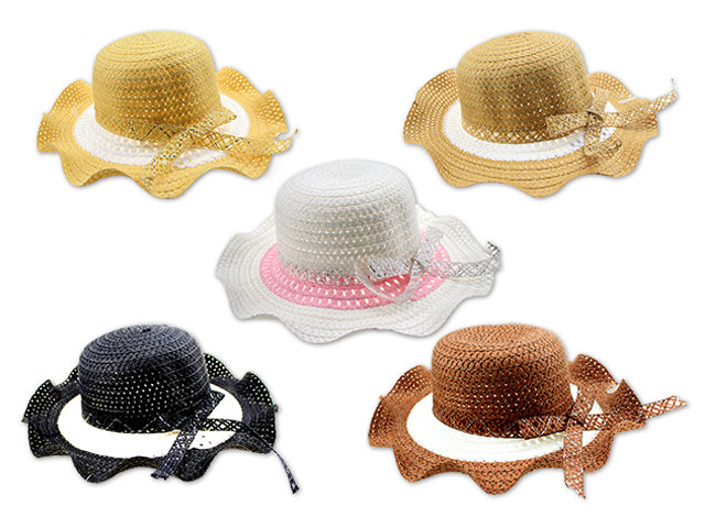 Ladies 2 Tone Rattan Hat