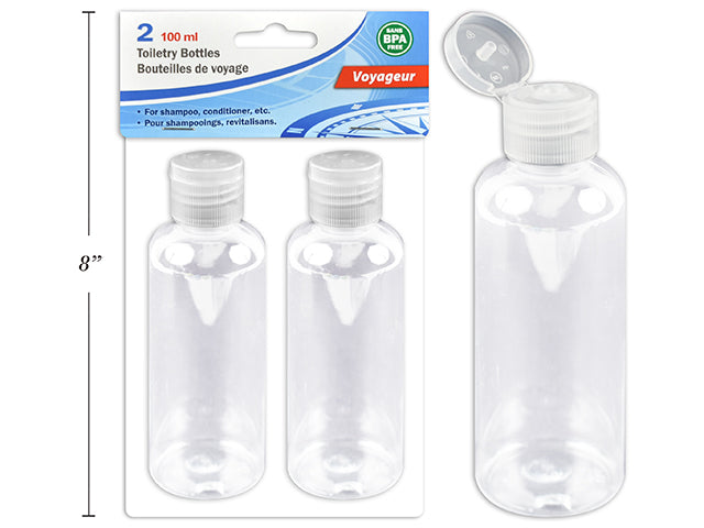 Toiletry Flip Top Bottle 2 Pack