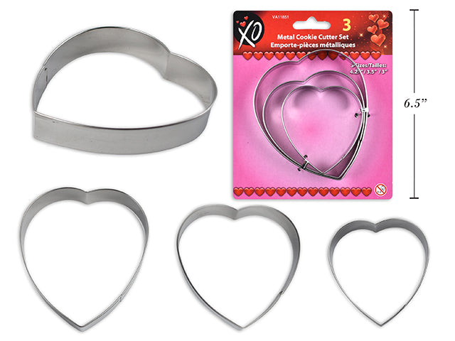 Heart Shape Cookie Cutters 3 Pack