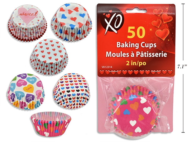 Valentine Baking Cups 50 Pack