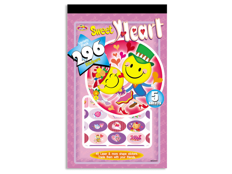 Valentine Sticker Book. Peggable book