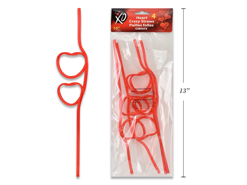 Heart Crazy Straws 3 Pack