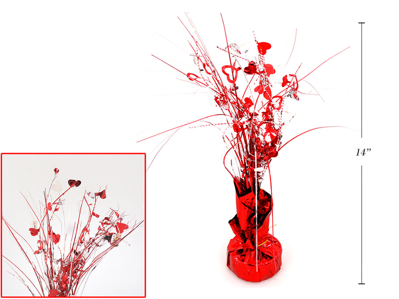 14in Vtine Spray Tabletop Decor / Balloon Weight. Cht.