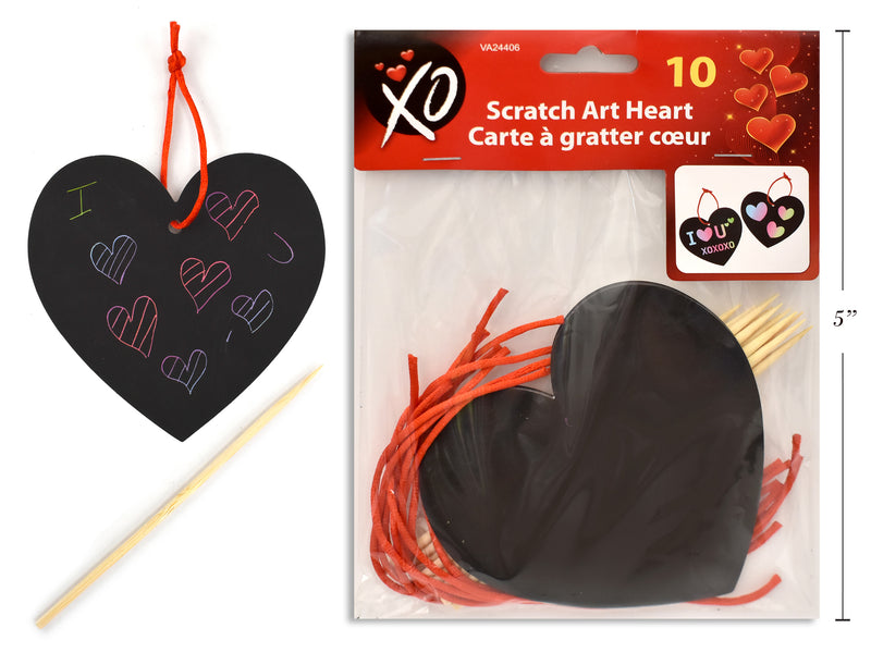 Scratch Art Hearts 10 Pack