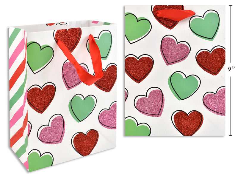 Full Glitter Valentines Gift Bag Medium