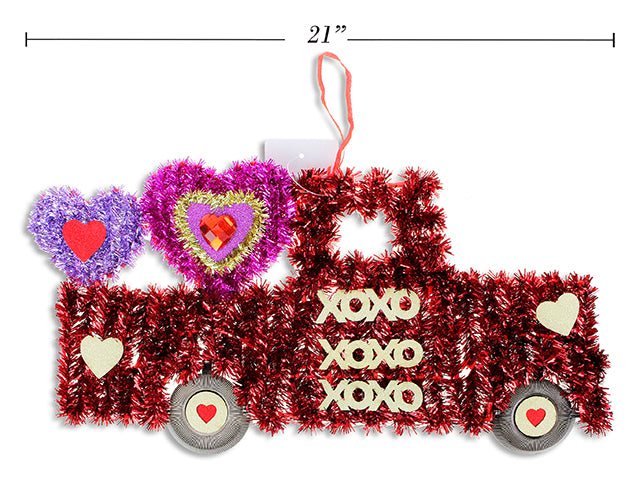 Valentine Tinsel Glitter Plaque