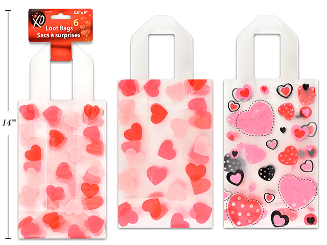 Valentines Loot Bags 6 Pack
