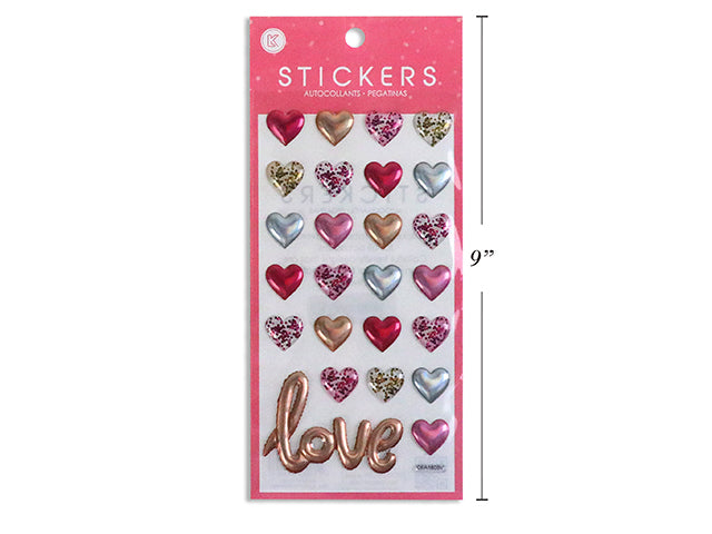 Valentines Heart Pop Up Stickers