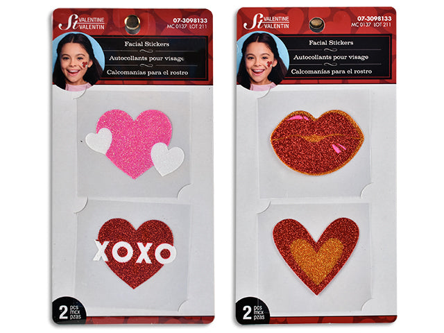 Valentines Glitter Face Tattoos