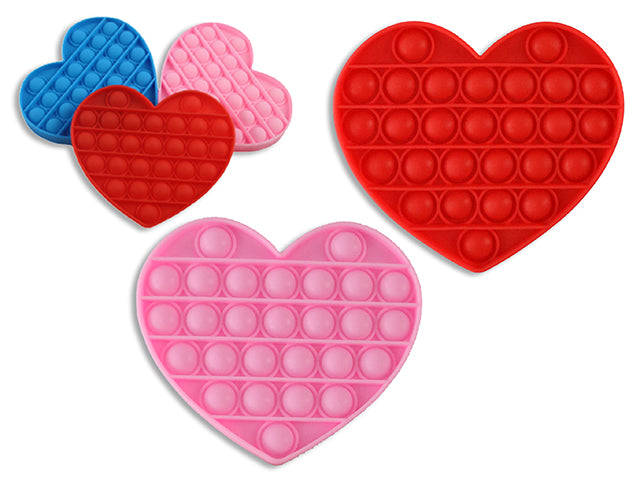 Valentines Heart Silicone Push Pop Bubble Fidget Mat