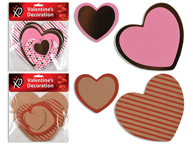 Valentines Die Cut Paper Hearts