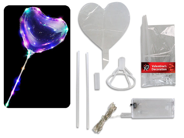 Valentines Micro 30 Led String Light Heart Balloon Wand