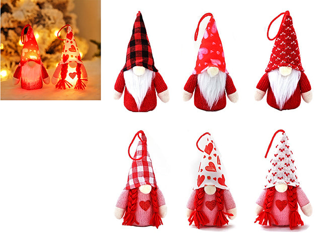 Valentines LED Light Up Plush Gnome