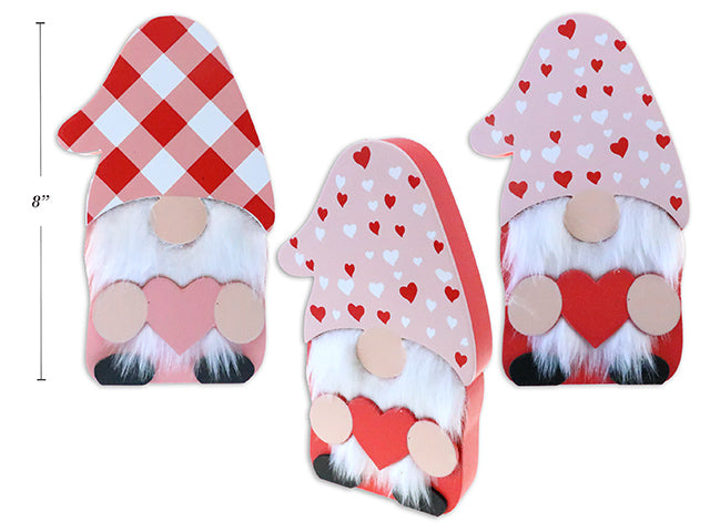 Valentines Gnome Holding Heart Tabletop Decoration