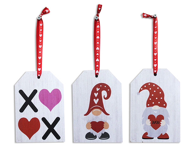 Valentines Gnome Luggage Style Gift Tag