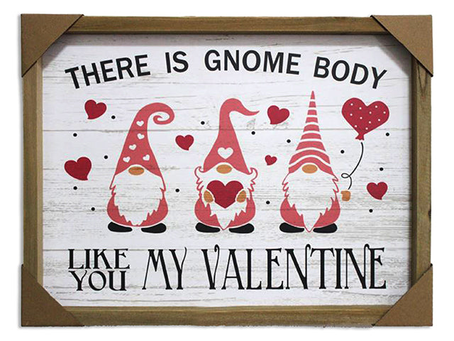 Valentines Gnome Framed Plaque
