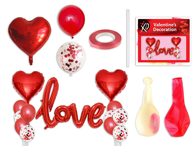 Valentines Love Balloons Set