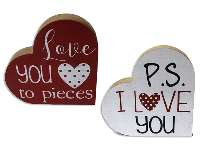 Valentines Die Cut Heart Shaped Tabletop Decor