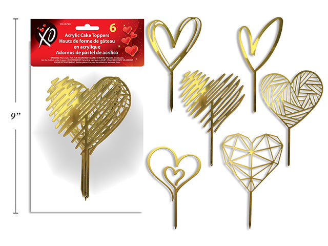 Valentines Acrylic Cake Toppers