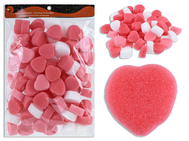 18g 1.25in Vtine Heart Sponge Foam Scatters / Giftbox / Basket Filler. 3 Asst.Colours/Pack. Pbh.