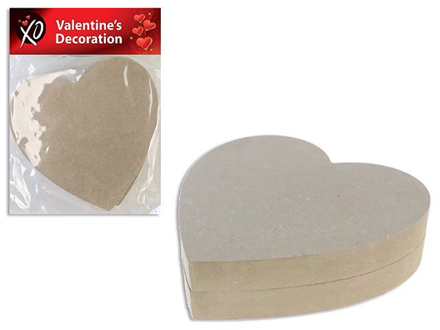 2pk 4.92in V'tine Decor Your Own Wooden Heart. pbh.