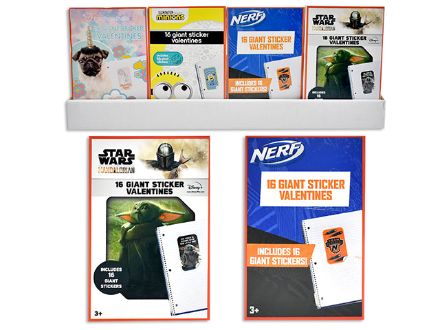 Valentines Giant Nerf Sticker Assortment