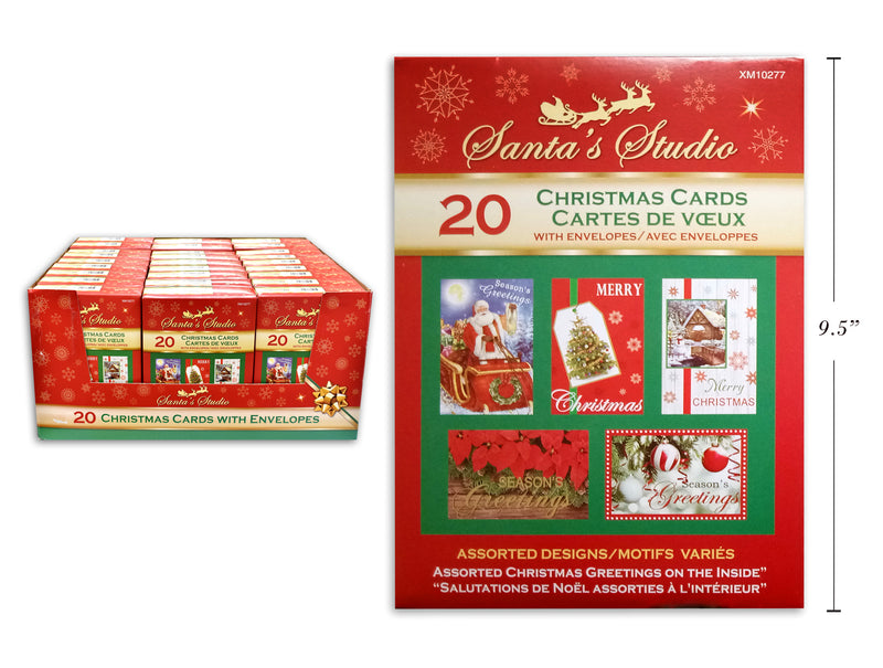 Christmas Assorted Cards 20 Pack