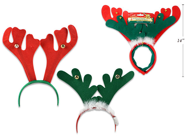 Christmas Felt Reindeer Headbands 2 Pack