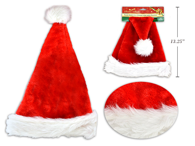 Christmas Deluxe Plush Santa Hat