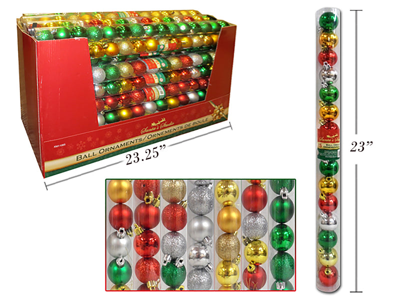 Christmas Ball Ornaments In Display 15 Pack