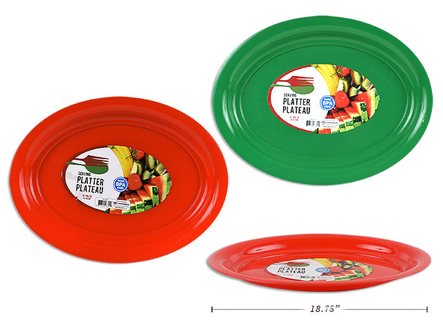 Christmas Oval Plastic Platter