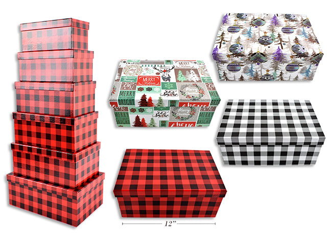 Christmas Glossy Rectangular Gift Box Extra Small