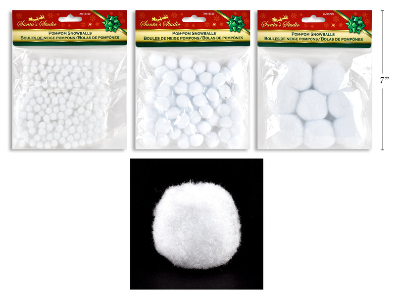 Christmas Craft Pom Pom Snowballs