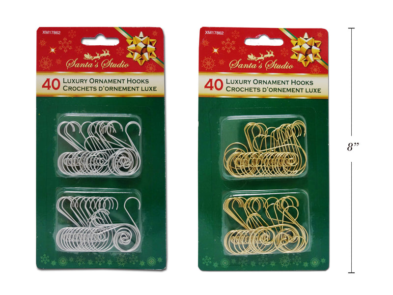 Luxury Scroll Ornament Hooks 40 Pack