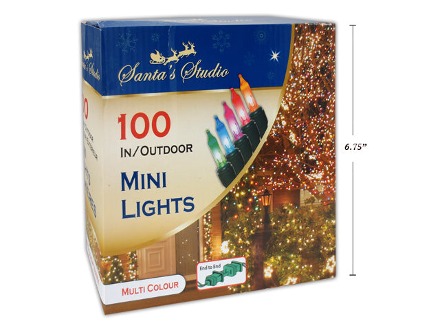 Christmas Mini Outdoor Lights Multi Color End Too End 100 Pack
