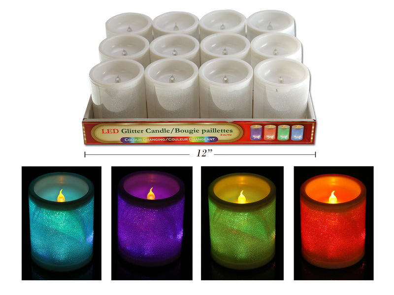 LED Color Changing Glitter Candle