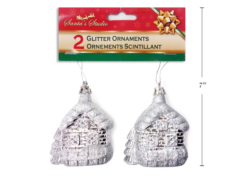 Glitter House Ornament
