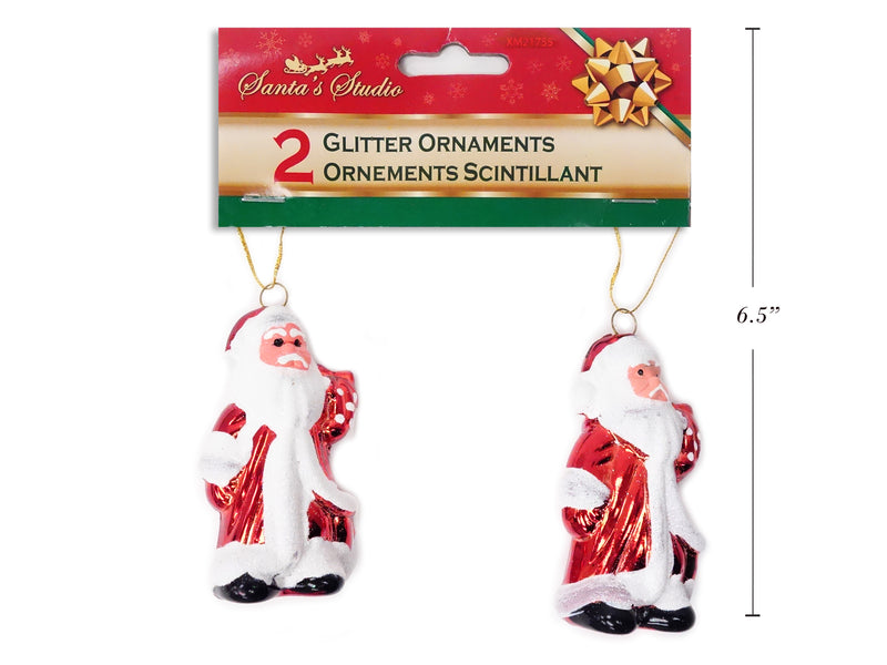 Glitter Santa Ornament