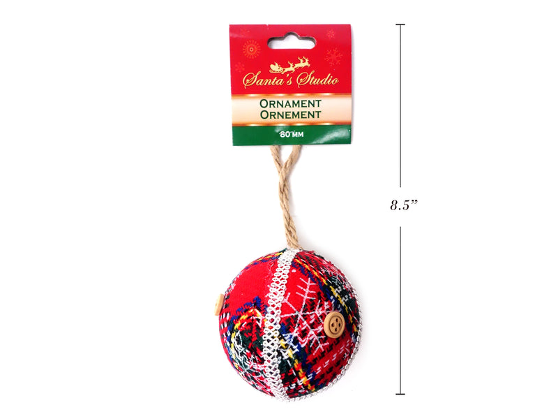 Christmas Plaid Tartan Ornament