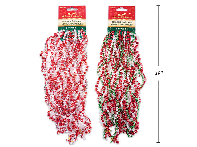 Christmas 4 Strands Twisted Beaded Garland