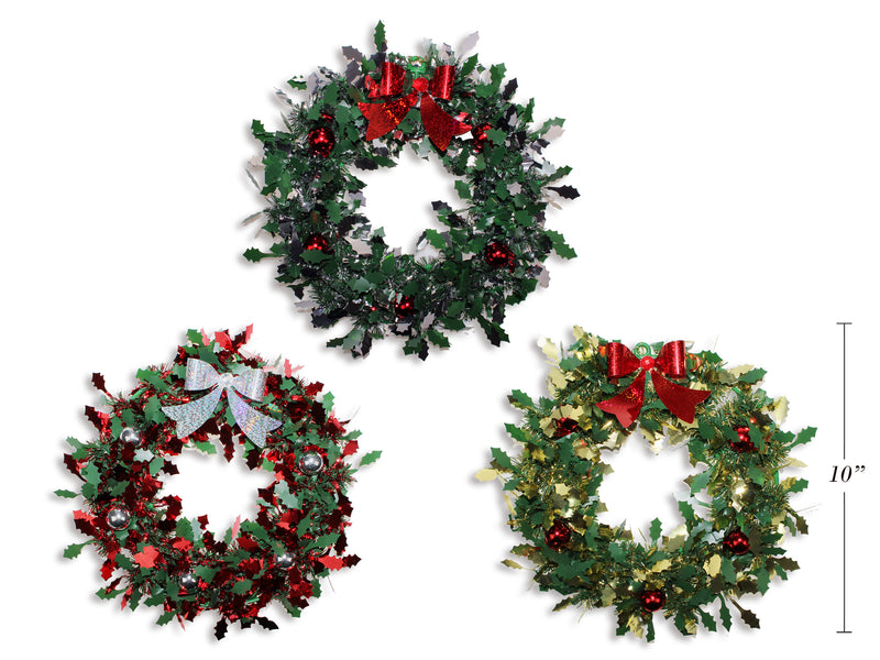 Christmas Pine Tinsel Wreath