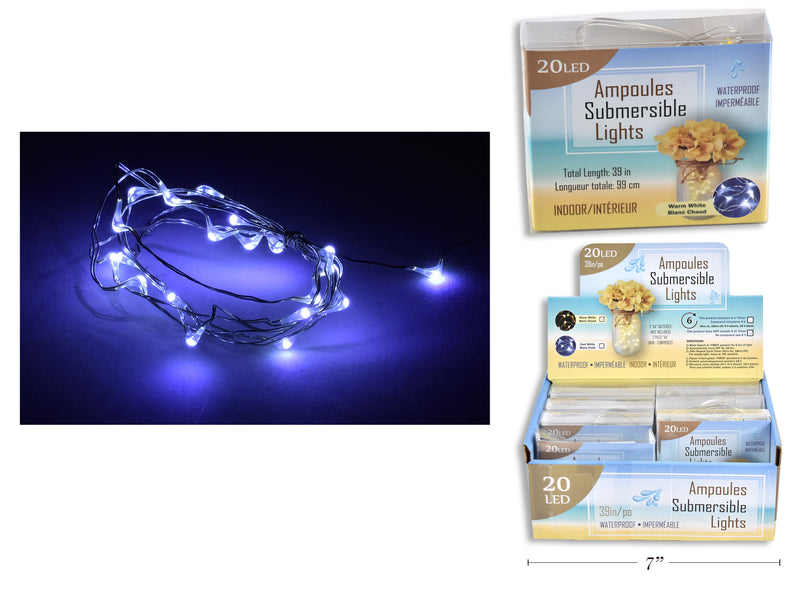 Christmas Waterproof Submersible Lights Cool White 20 Pack