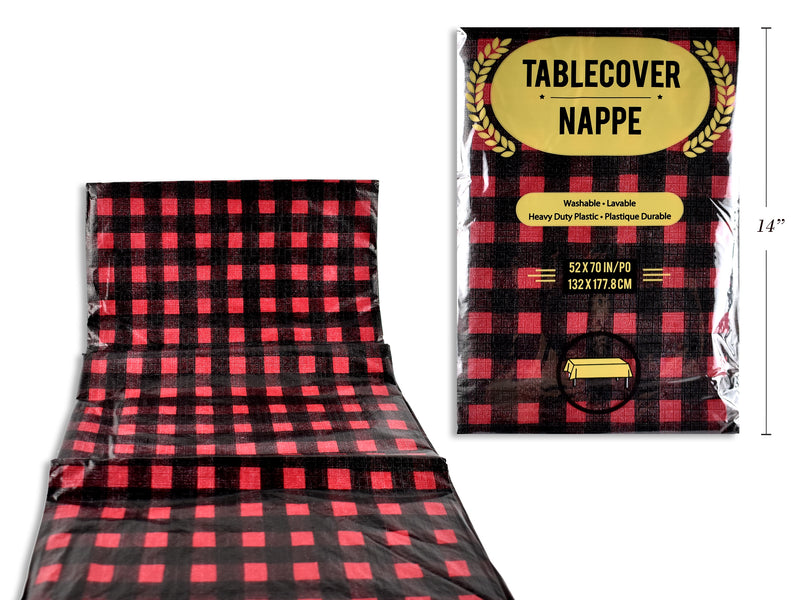 Buffalo Plaid Flannel Back Tablecloths