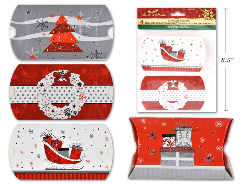 Christmas Hot Stamp Gift Card Pillow Pack 4 Pack