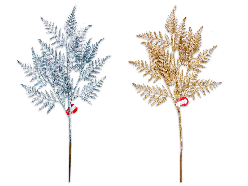 Christmas Glitter Branches Pine Leafs 15 Pack