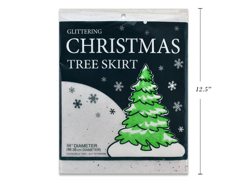 Christmas White Snow Blanket Tree Skirt