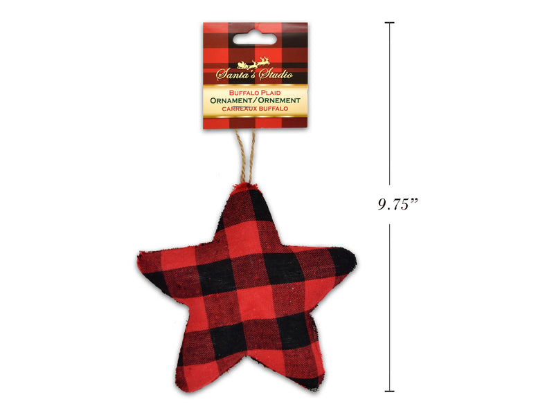 Christmas Plaid Star Ornament