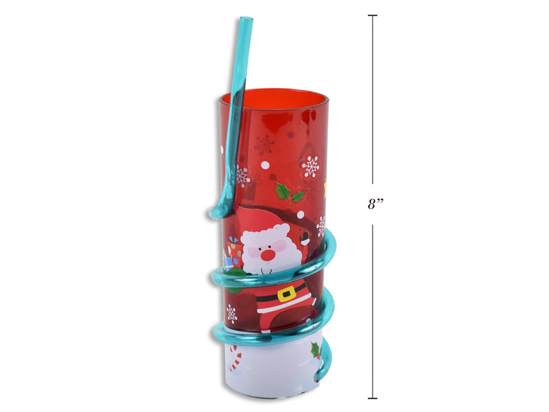 Christmas Crazy Straw Sipper Cup